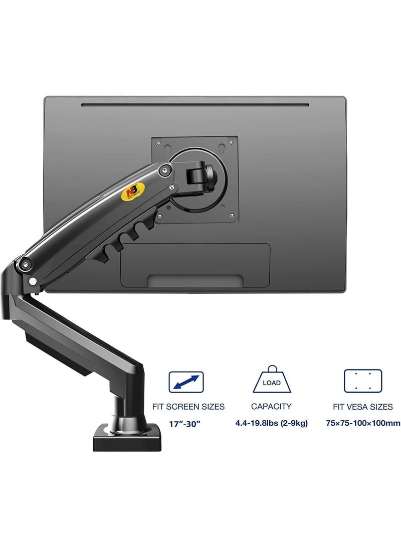 northbayou F80 Gas Spring Monitor Arm Mount with Full Motion Swivel and Tilt for 17-30 Inch Screens - Image 4